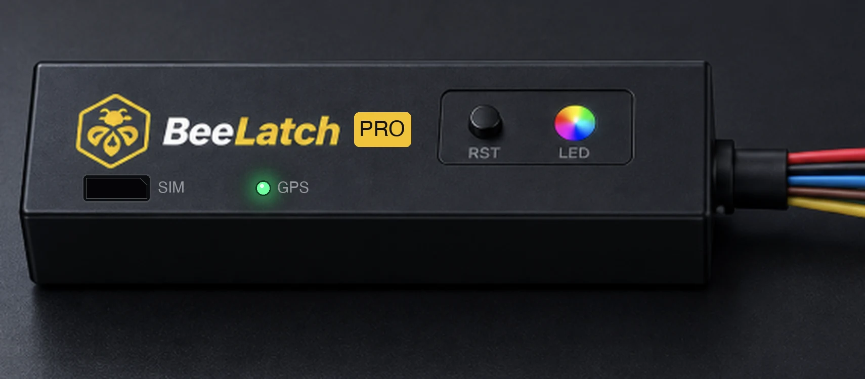 BeeLatch Pro enclosure with SIM slot and GPS LED