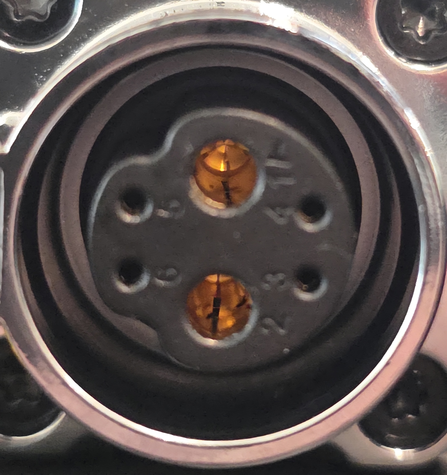 Six-pin SURRON charge port with two large and four small pins
